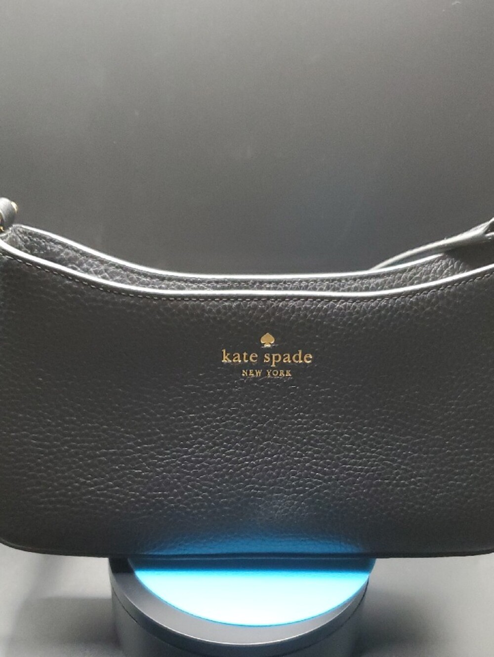 Kate Spade black pebbled leather shoulder bag with gold logo - Picture 11 of 11